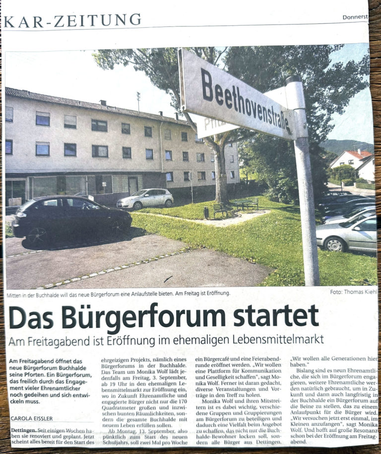 Das Bürgerforum startet