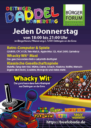 Flyer für den Dettinger Daddel Donnerstag – Jetzt verfügbar!