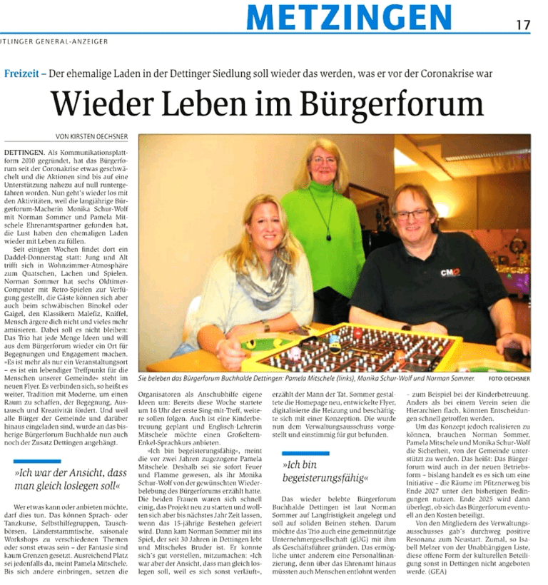 Das Bürgerforum im GEA