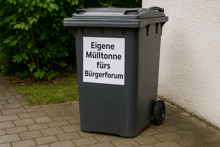 Eigene Mülltonne fürs Bürgerforum