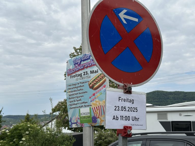 Parkverbot & Straßensperrung am Tag der Nachbarschaft – Bitte beachten!