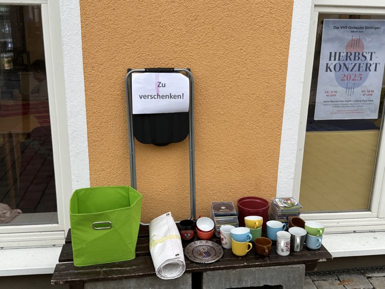 Dinge zum Mitnehmen – wir verschenken, was wir nicht mehr brauchen