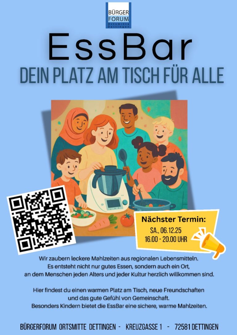 EssBar Dettingen: Gemeinsam kochen, essen und Lebensmittel verwerten