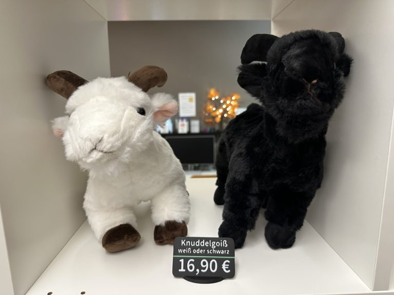 Die Dettinger Knuddelgoiß ist da – flauschig, charmant und mit Herz für unsere Gemeinschaft